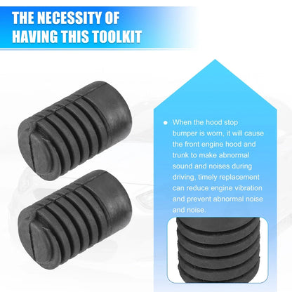 2 x Vehicle Hood Rubber Bumper Stops for Hyundai Kia