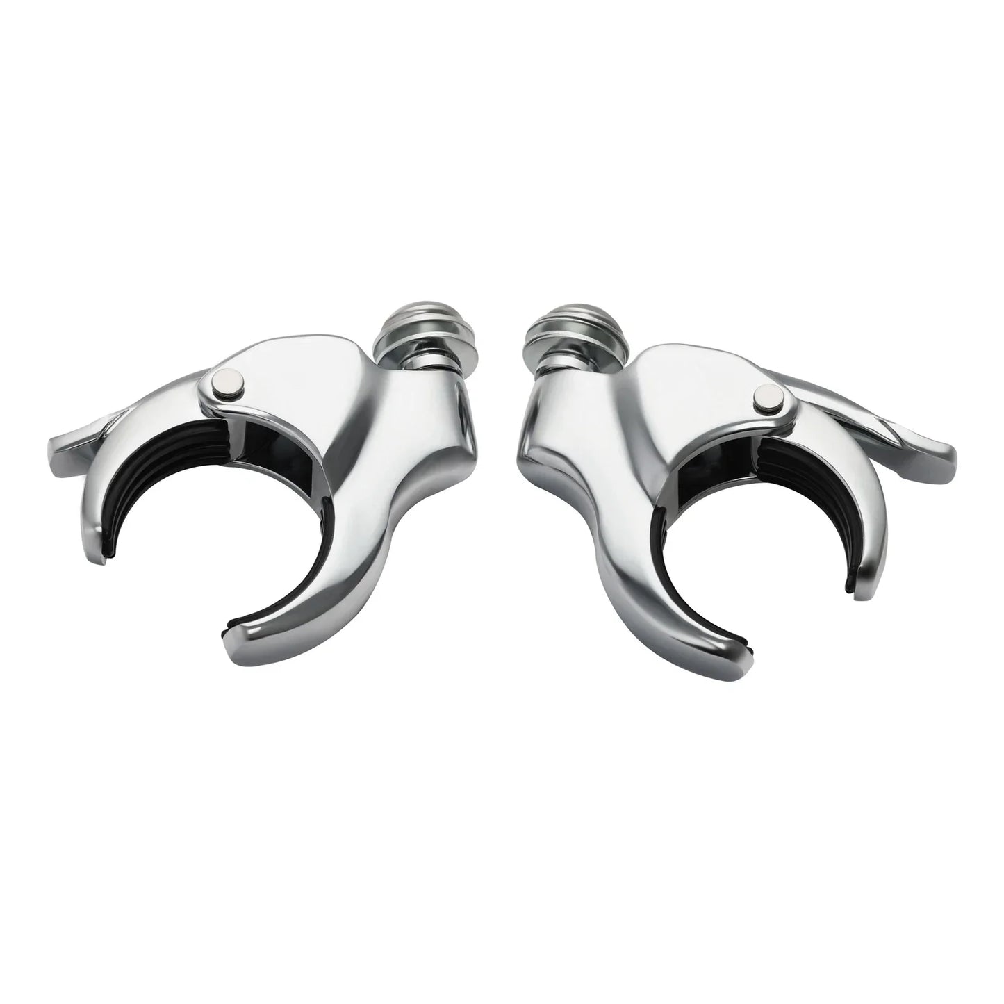 4 x 49mm Windshield Clamps for Harley Fat Bob FXLR (2018-2025) Chrome
