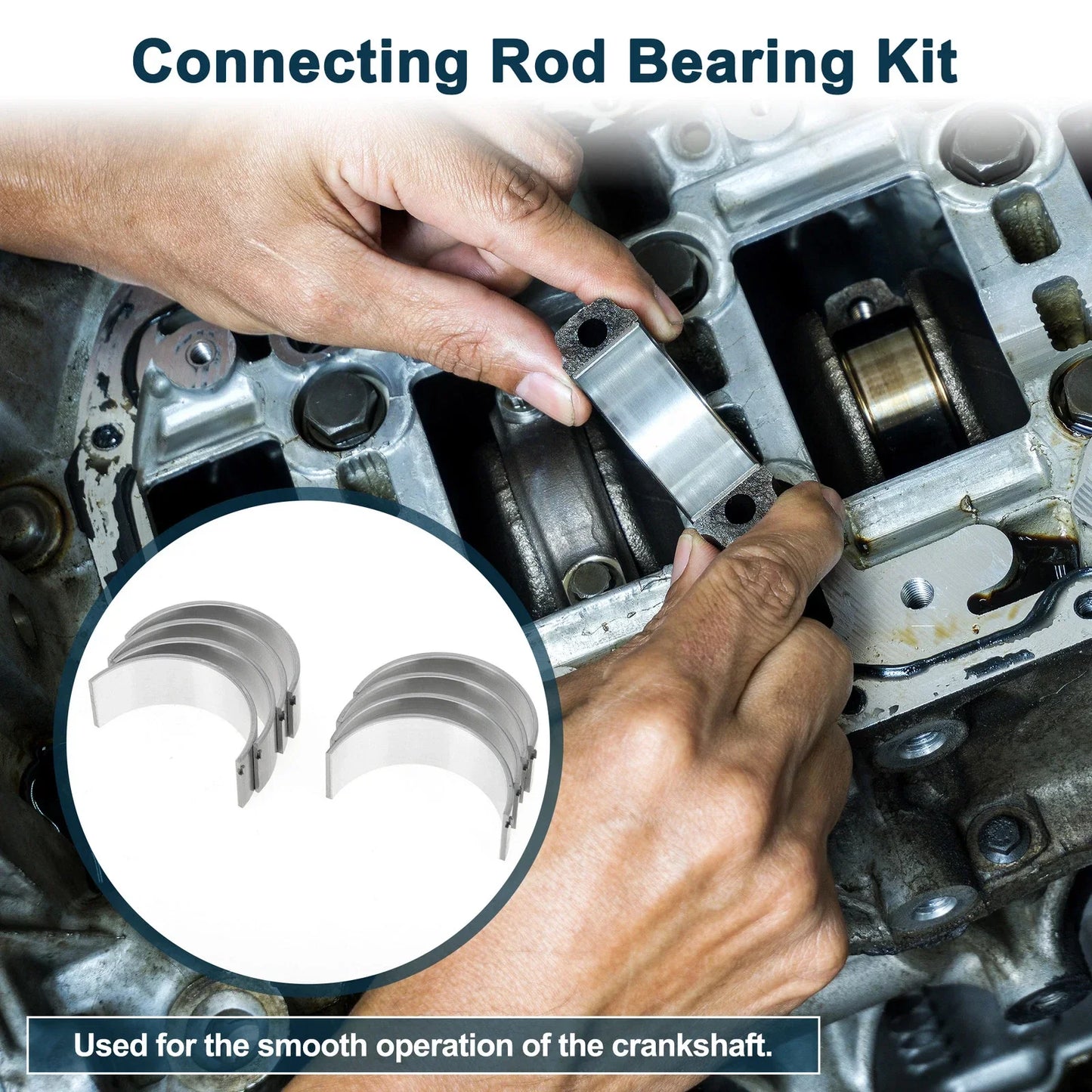 Connecting Rod Bearing Set for Mercedes-Benz (A2710380110) 8 Pcs