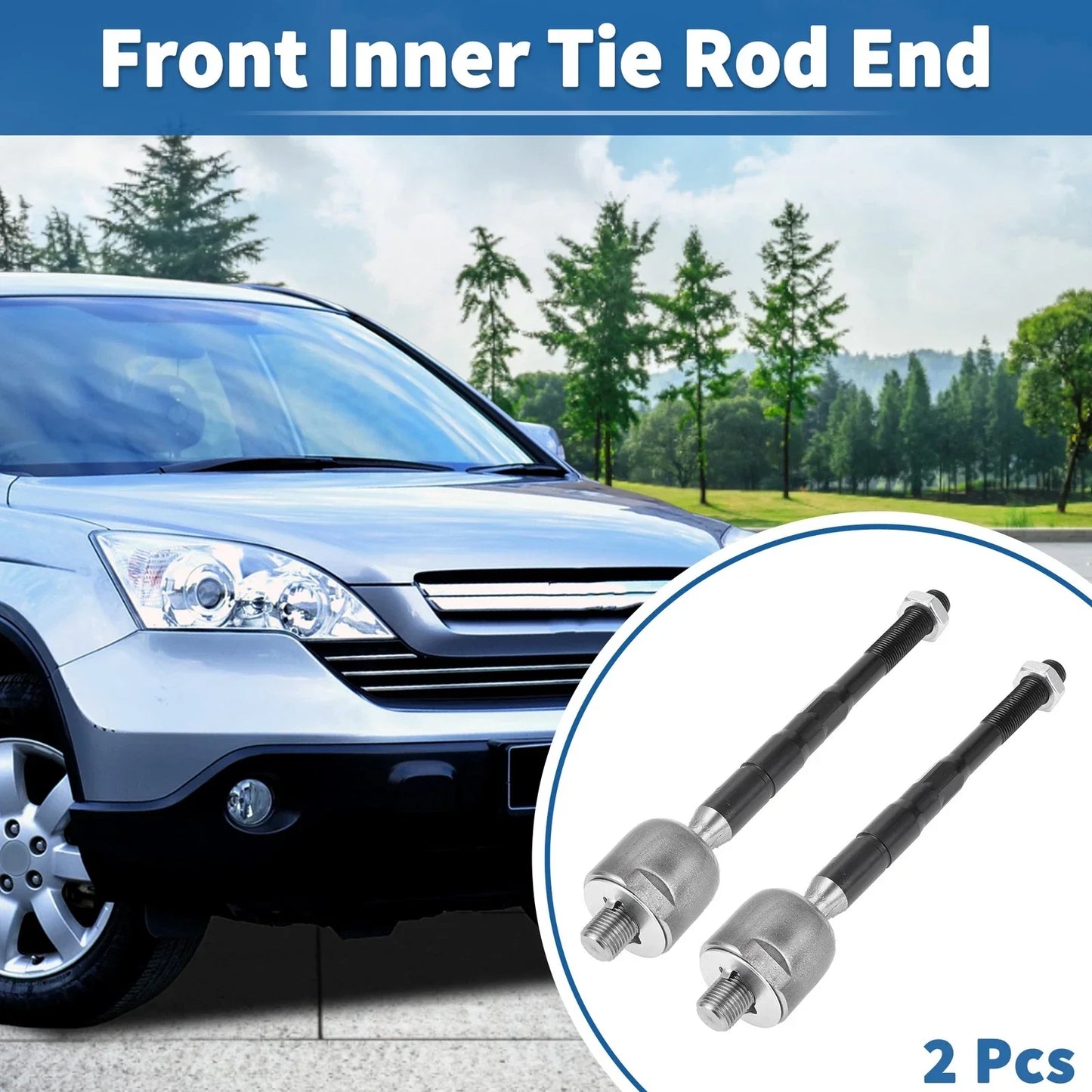 2 x Front Inner Tie Rod End Links for Honda Odyssey (2005-2010)
