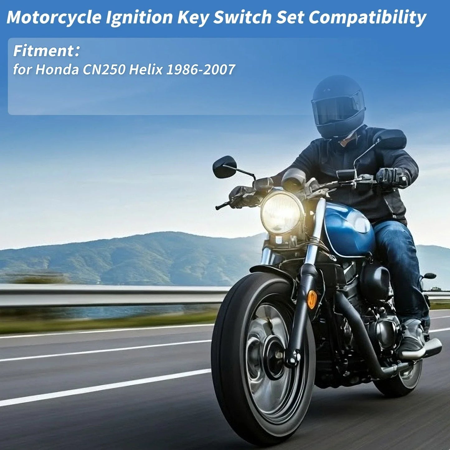 Ignition Key Switch for Honda CN250 Helix (1986-2007) - 1 Set