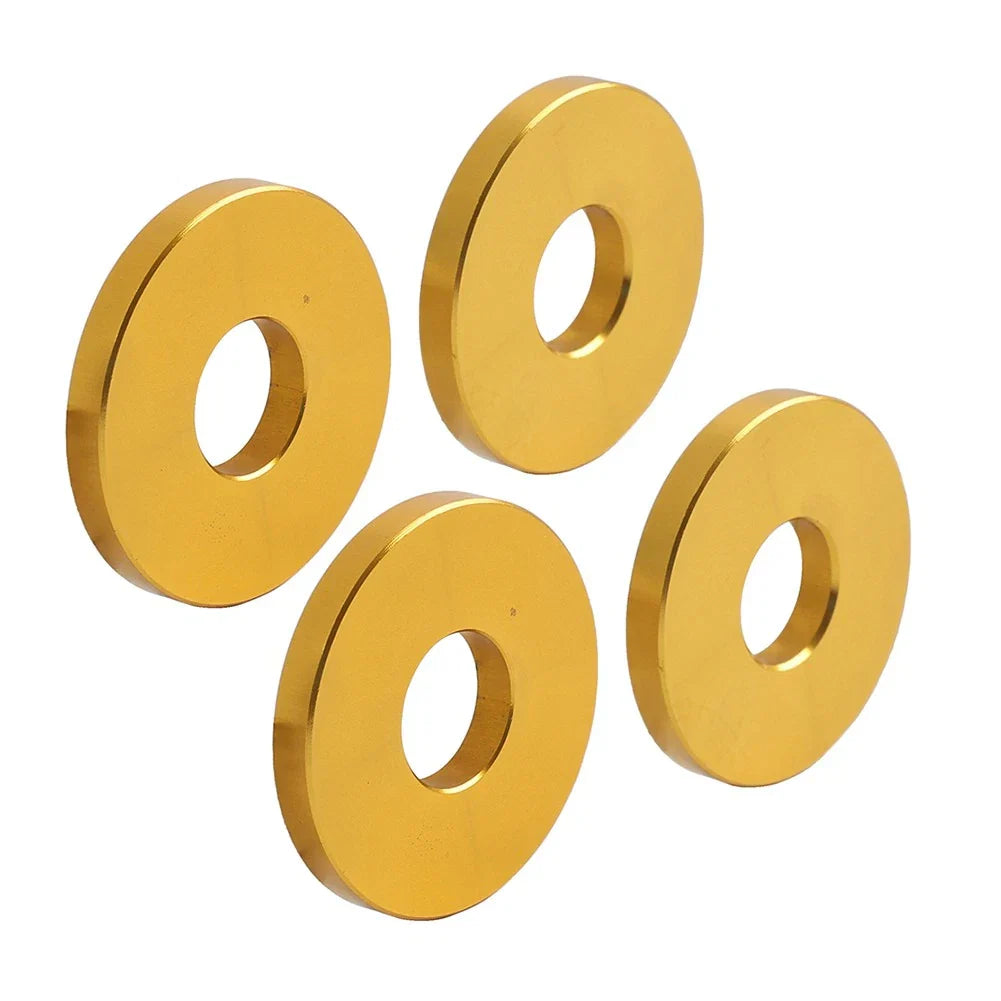 4 x Gold Saddlebag Crash Bar Spacers for Harley Softail, Road Glide