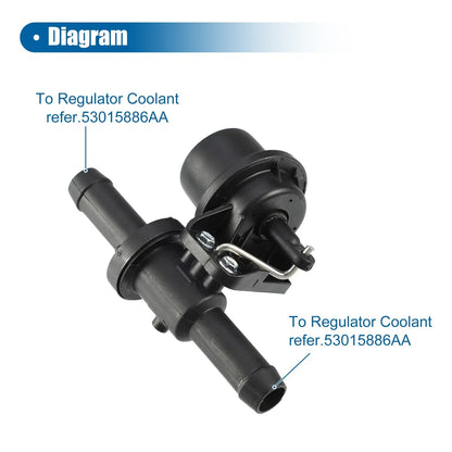 Radiator Water Valve for Dodge Van 1500 B2500 (2000-2003) - Plastic Metal Black