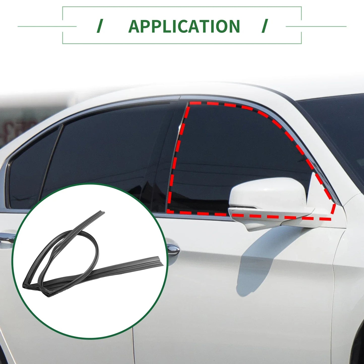 Rear Left Door Window Run Channel Seal Strip for Honda Accord (2003-2007)