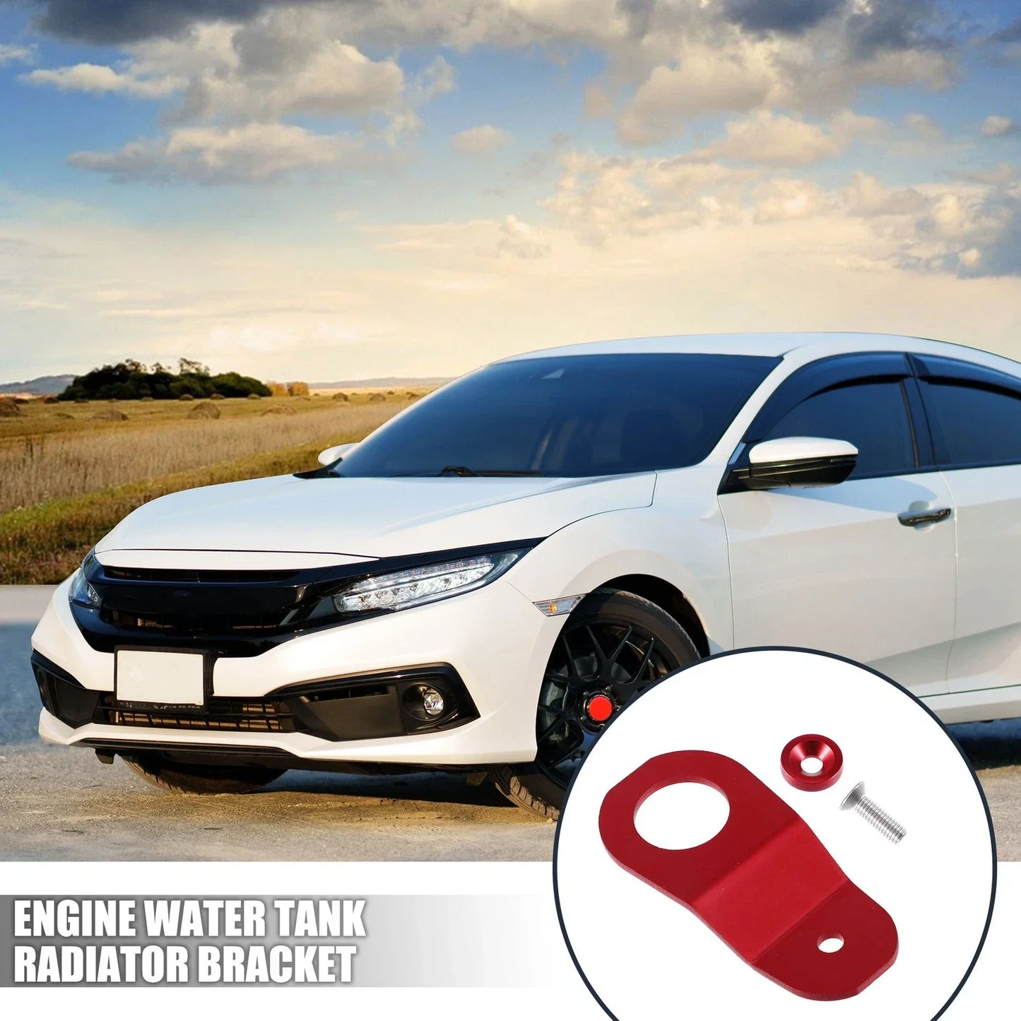 Engine Water Tank Radiator Bracket for Honda Civic Aluminum Alloy (2001-2005)