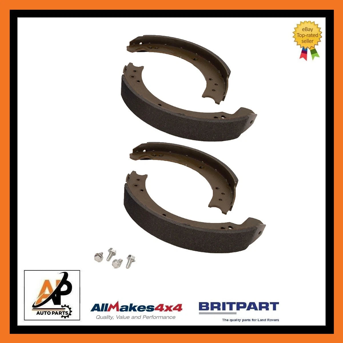 Brake Shoes Rear Set Replacement for Land Rover Series 2 2A 3 SWB 88" (1958–1971)