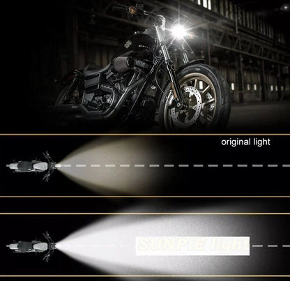 6'' Chrome LED Headlight for Harley Sportster Softail Chopper