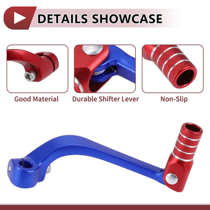 Folding Motorcycle Gear Shifter Lever for Honda CRF110F (2013-2018) Blue Red