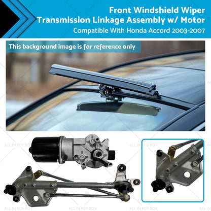 Front Windshield Wiper Linkage Assembly w/ Motor for Honda