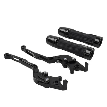 Black Extendable Brake Clutch Levers Grip Set for Ducati Monster (2009-2015)