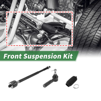 6pcs Front Suspension Kit Tie Rod Ends with Boots for Pontiac Torrent