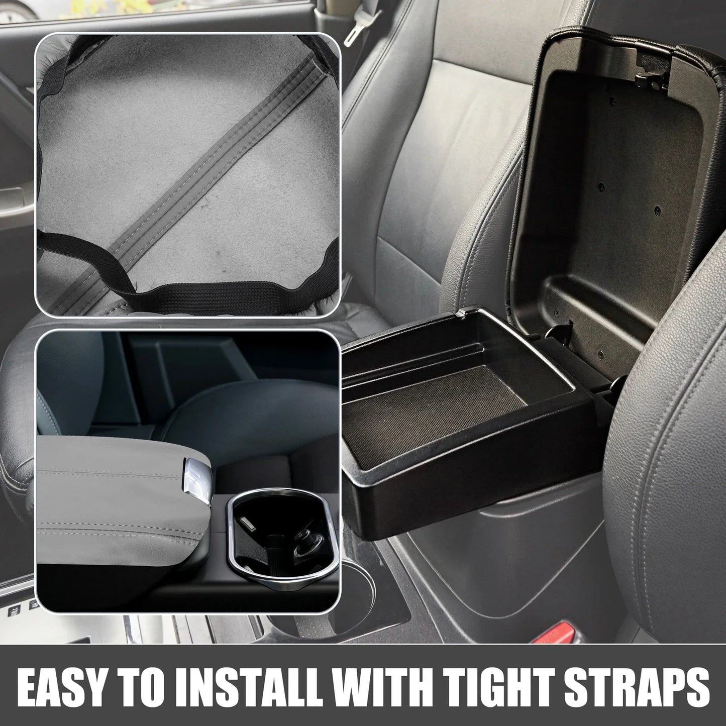 Car Center Console Armrest Cover for Honda Accord (2008-2012) Gray