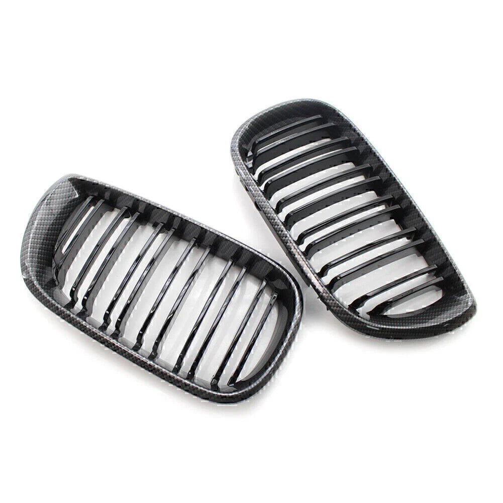 Carbon Fiber Double Slat Front Kidney Grille for BMW E46 Sedan (2002-2005)