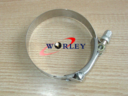 10 x 2.5" Turbo Pipe Hose Coupler T-Bolt Clamps for Universal