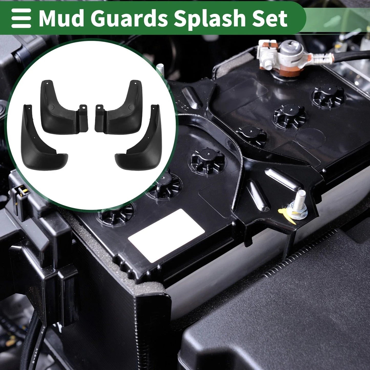 Mud Flaps Splash Guards for Hyundai Elantra (2007-2010) with Mount Accessories