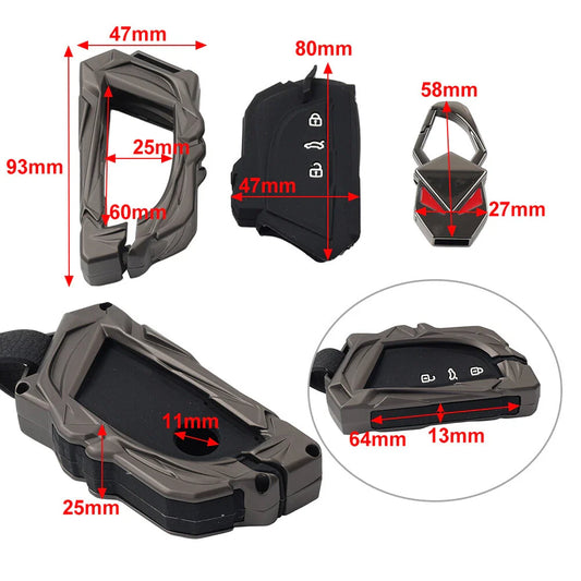 Black 3-Button Key Shell Cover Fob for Cupra Formentor (2021-2025)