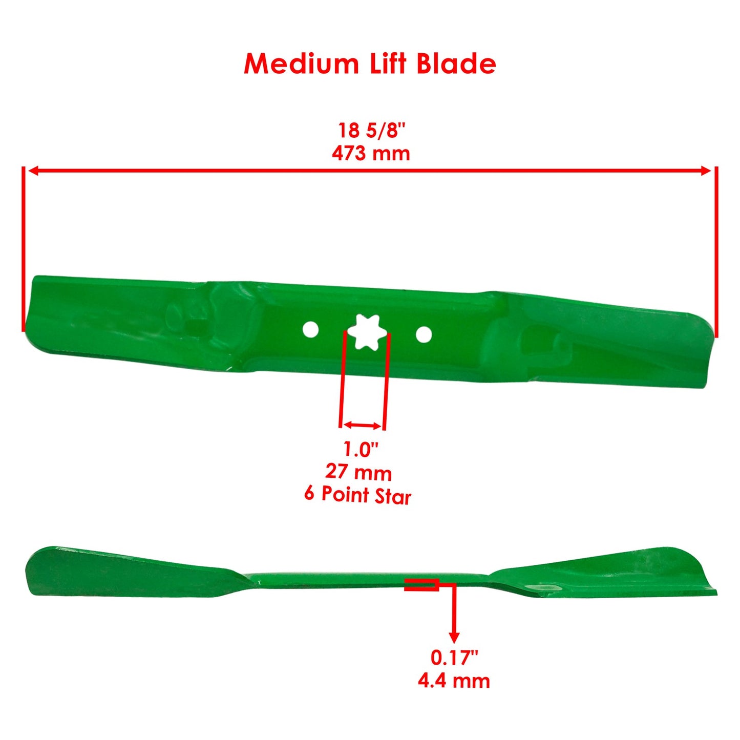 Deck Blades with Nuts for MTD Cub Cadet 54 Inch (1990–2010)