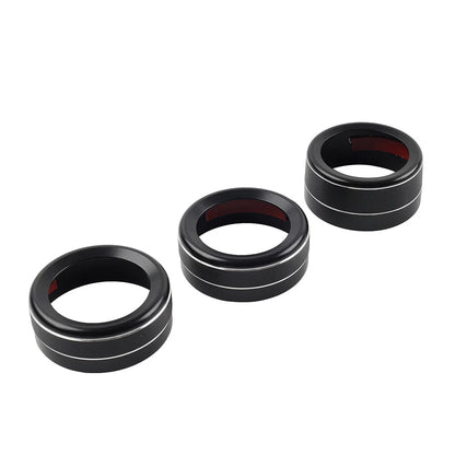 Black AC Climate Control Knob Ring Covers for Mazda 3, CX-5 (2014-2019)