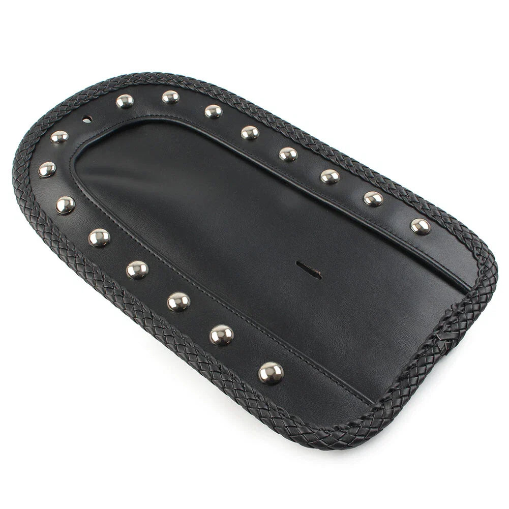 Black PU Rear Fender Bib Solo Seat for Harley Softail FXSTC Fatboy (2000-2017)