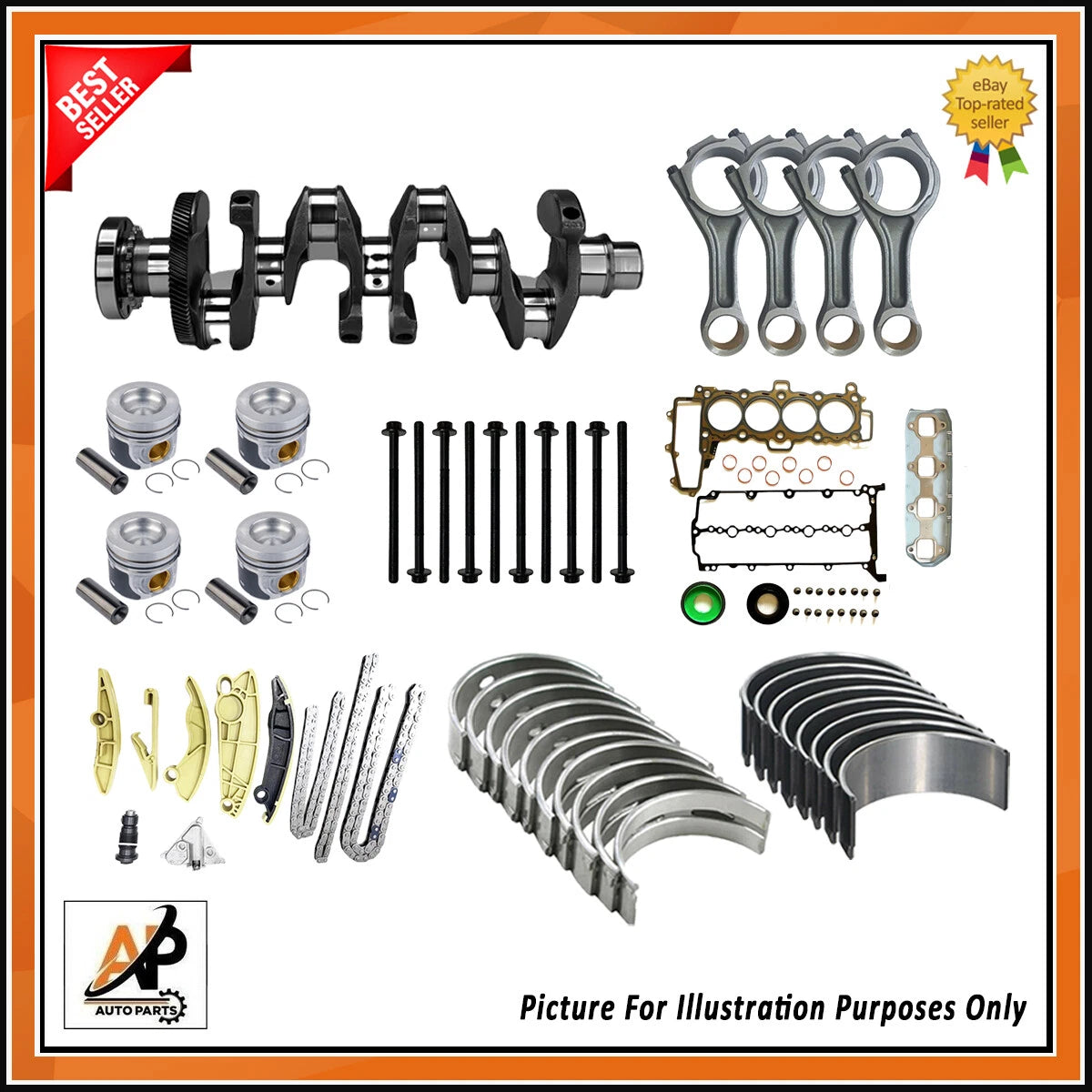 Crankshaft Forged Rebuild Kit for Land Rover Discovery 204DTD (2016–2020)
