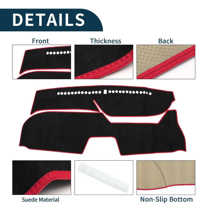 Dashboard Cover Mat for Honda FREED GB5/6/7/8 (2016-2024) Protector Pad Black Red