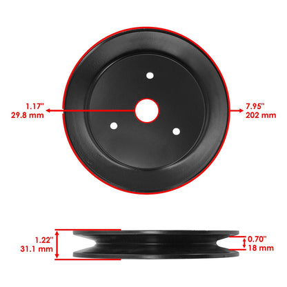 Deck Spindle Pulley Replacement for Exmark Lazer Z LZ23KA52 LZ27KC526 (52 inch)