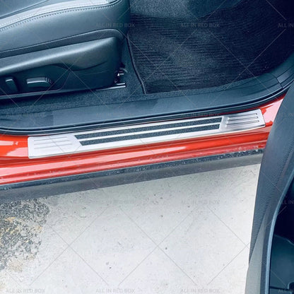 4 x Steel Door Sill Protector Trim Scuff Plate for Subaru Crosstrek (2023)