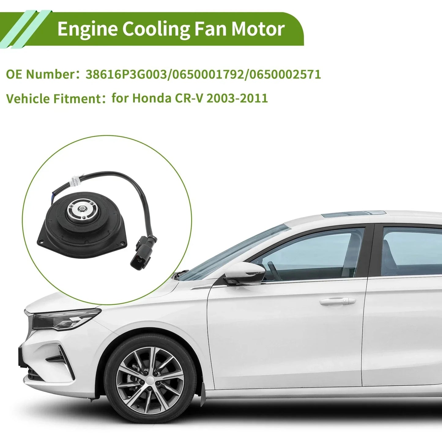 Radiator Fan Motor for Honda CR-V (2003-2011) 1 x Motor