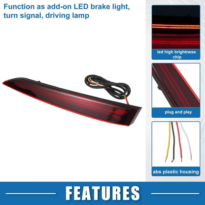 Rear Bumper Reflector Lights for Hyundai Verna (2010-2019) - 2 x Red Amber