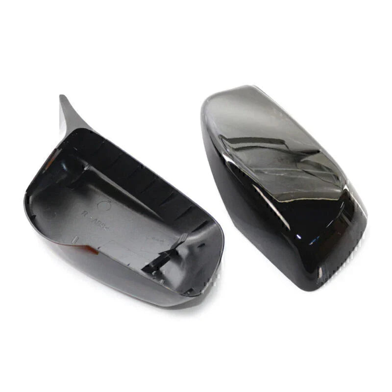 Glossy Black Rear View Mirror Covers for BMW E60 E61 (2004-2007)