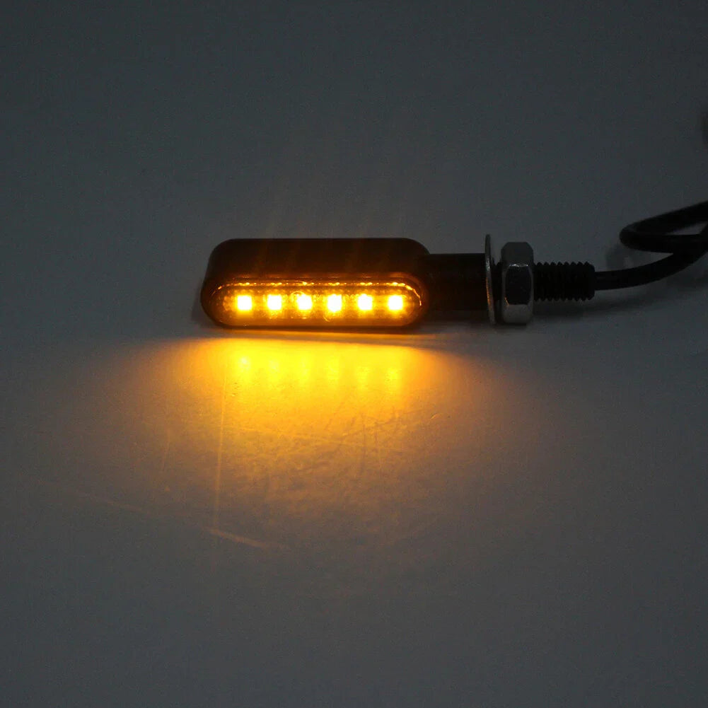 LED Mini Turn Signal Amber Light for Cafe Racer Bobber