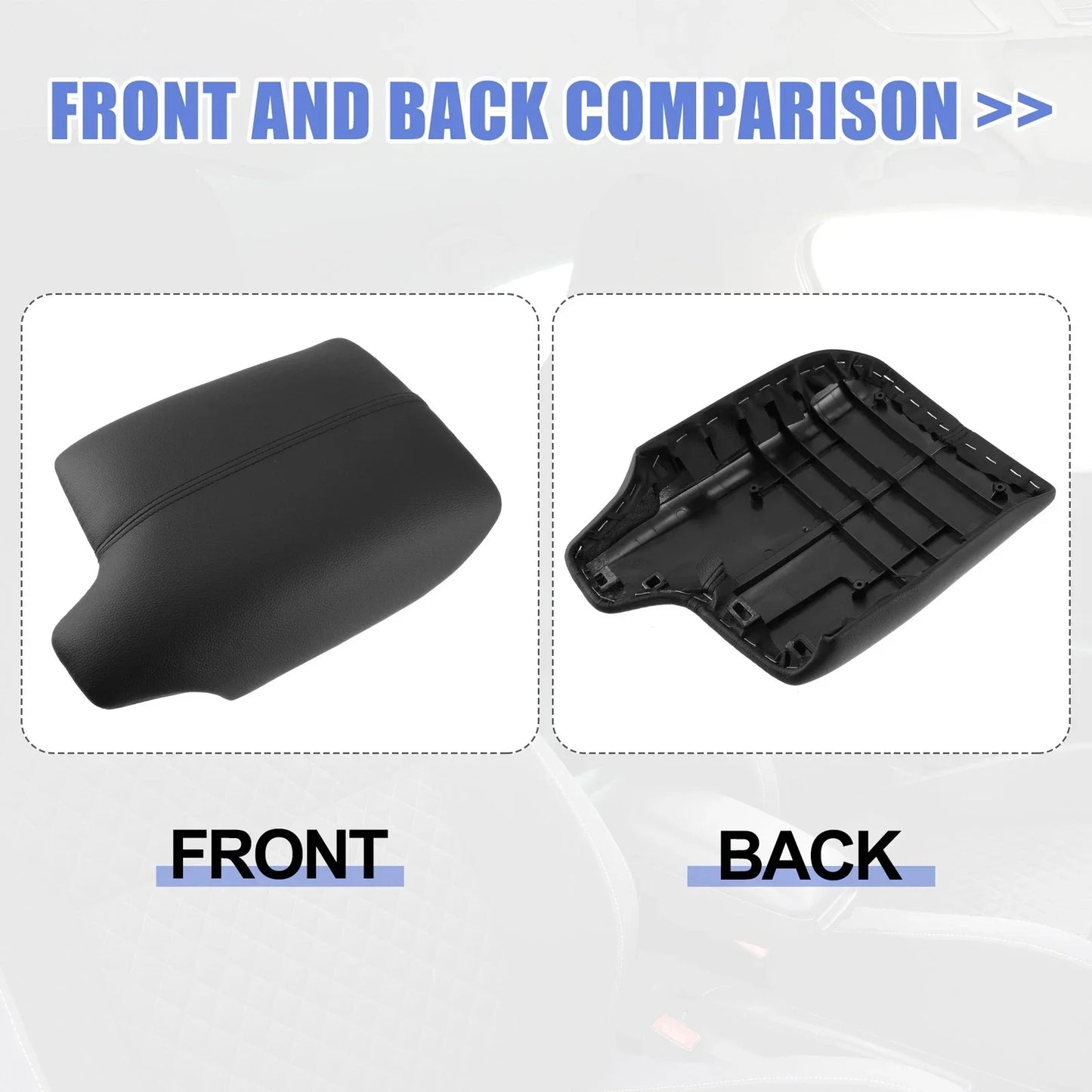 Console Lid Armrest Cover for Honda Accord (2015-2017) - Black Armrest Pad