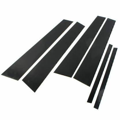 6 Pcs Car Door Trim Cover Kit Black Pillar Posts for Honda Accord (2008-2012)