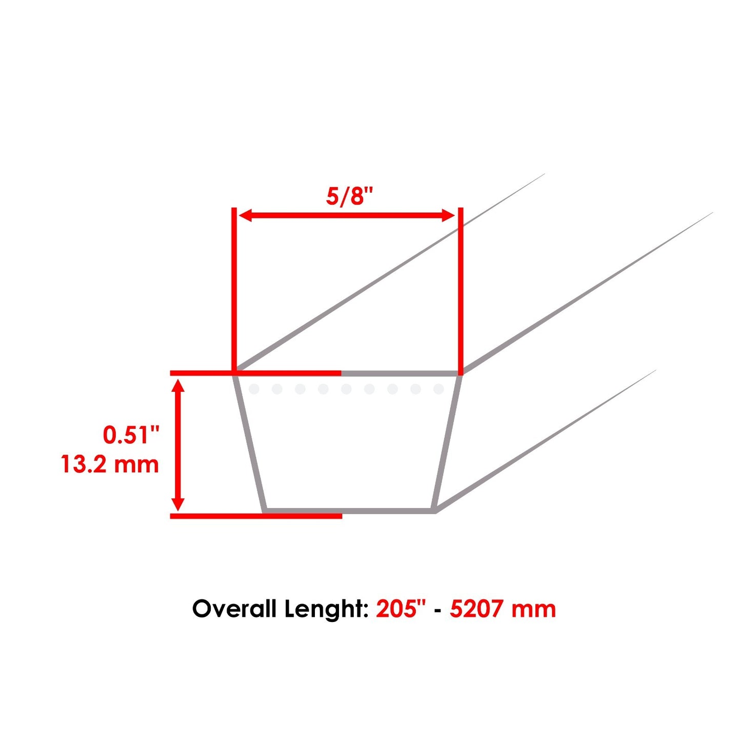 Deck Belt Replacement for Bad Boy Stens Rebel Rogue Outlaw 72 Inch (2013–2017)