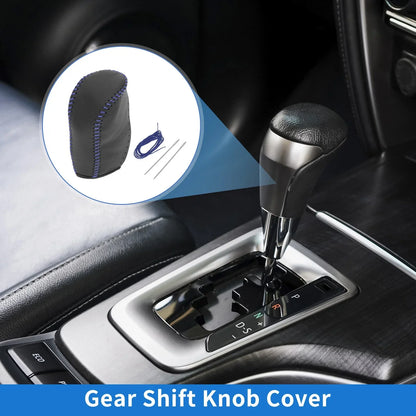 Car Gear Shift Knob Cover for Hyundai Tucson (2010-2013) - Black & Blue