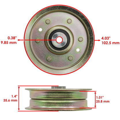 Caltric Deck Flanged Idler Pulley Replacement for Ariens 34 Inch Mower (2000–2000)