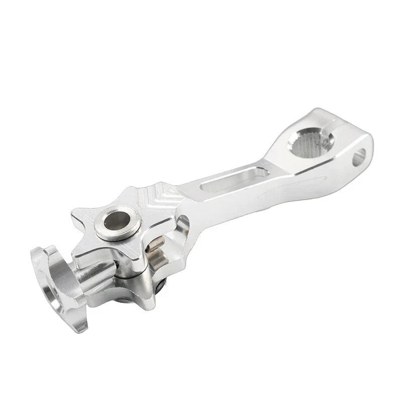 CNC Rear Brake Clutch Rocker Arm for Dirt Bike - Aluminum Alloy Silver