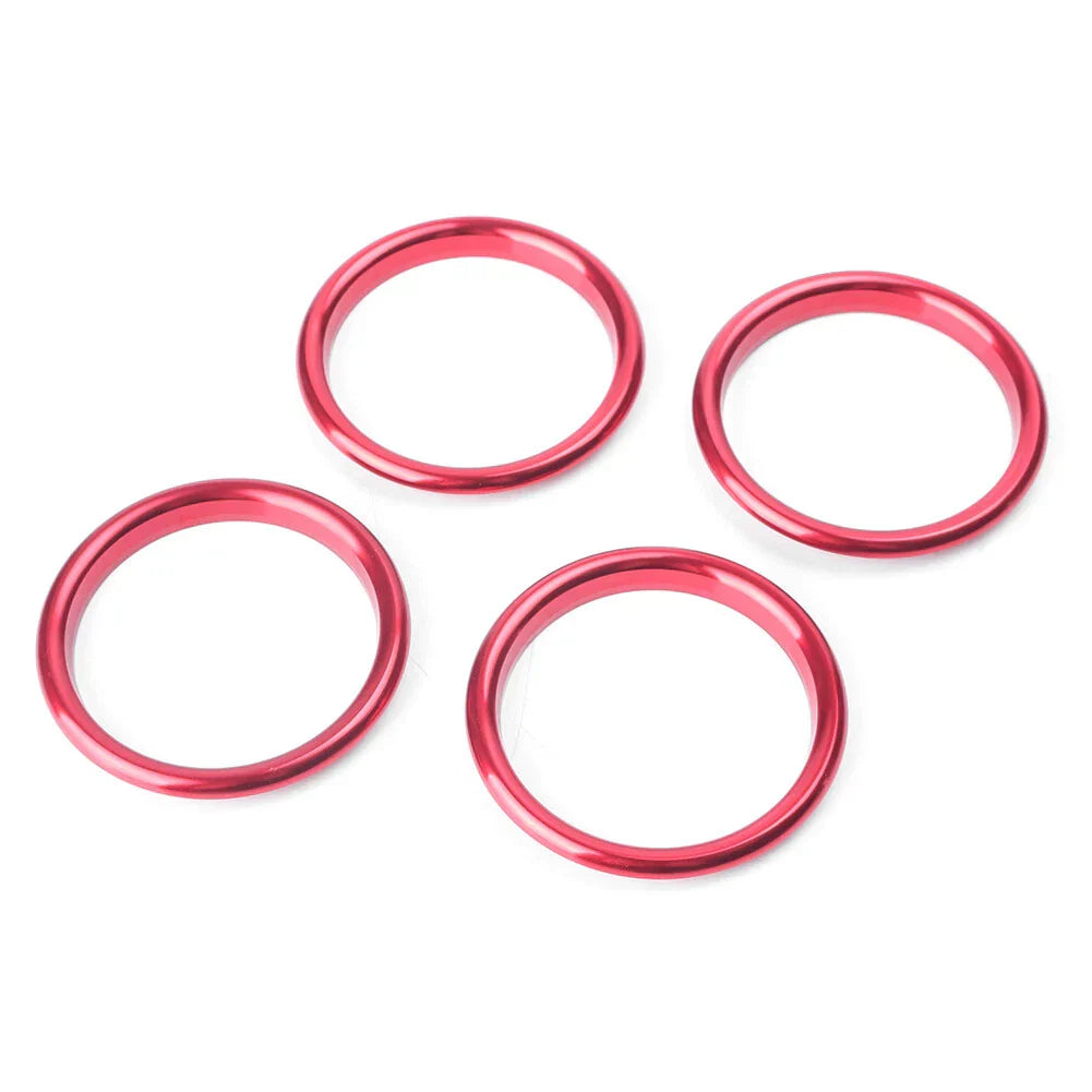 Red Interior Air Vent Cover Ring for Audi A3 2012-2019 (4 pcs)