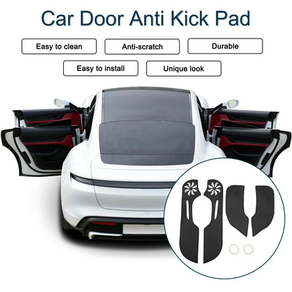 Car Door Anti Kick Pad Sticker Protector for Honda Civic (2012) - Black Set