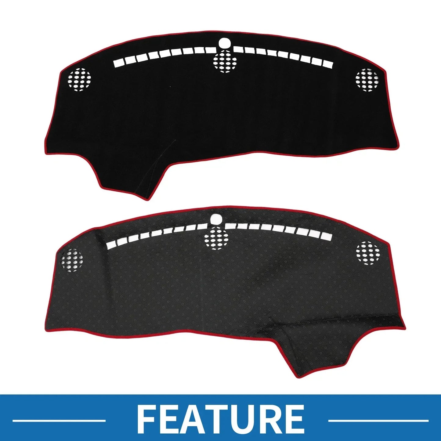 Dashboard Cover Mat for Dodge Challenger Accessories 2015-2024 Black Red