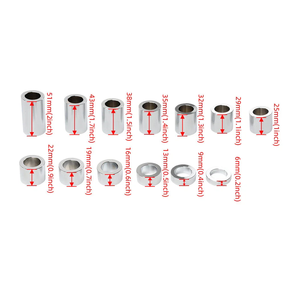 13X Wheel Axle Spacer Kit 3/4" ID 1 1/4" for Harley Dyna Chopper Bobber