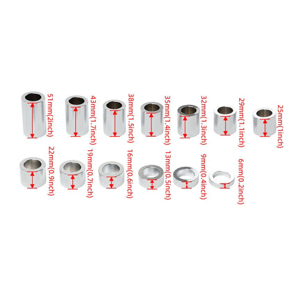 13X Wheel Axle Spacer Kit 3/4" ID 1 1/4" for Harley Dyna Chopper Bobber
