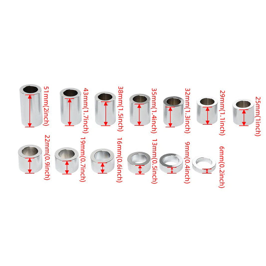 13X Wheel Axle Spacer Kit 3/4" ID 1 1/4" for Harley Dyna Chopper Bobber