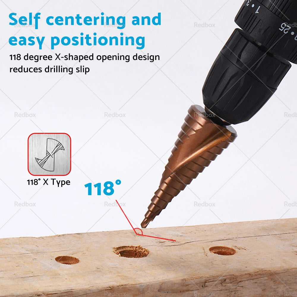 Cobalt Steel Step Cone Drill Bit Hole Cutter for Stainless Steel