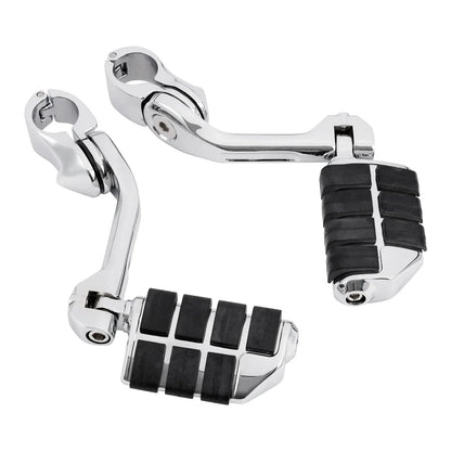 1-1/4" Chrome Footpeg Footrest Mount for Harley Touring Engine Guard
