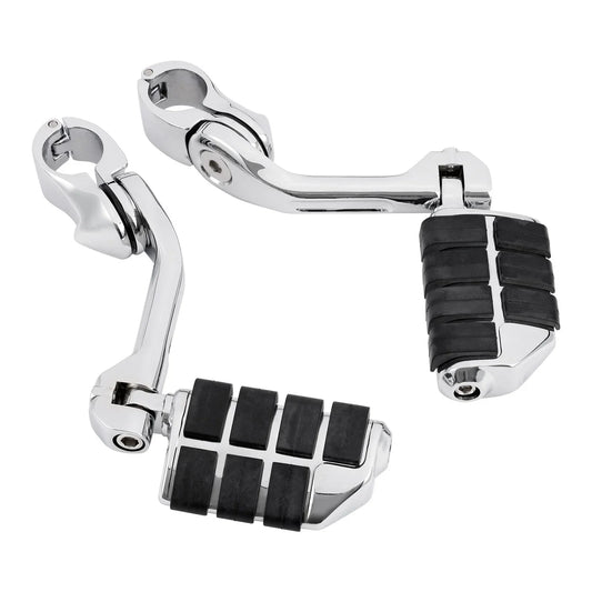 1-1/4" Chrome Footpeg Footrest Mount for Harley Touring Engine Guard