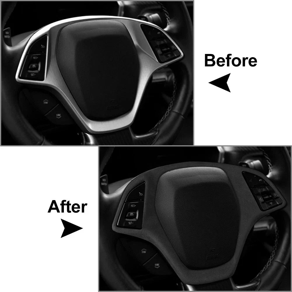 Suede Steering Wheel Cover for Chevrolet Corvette C7 (2014-2019)