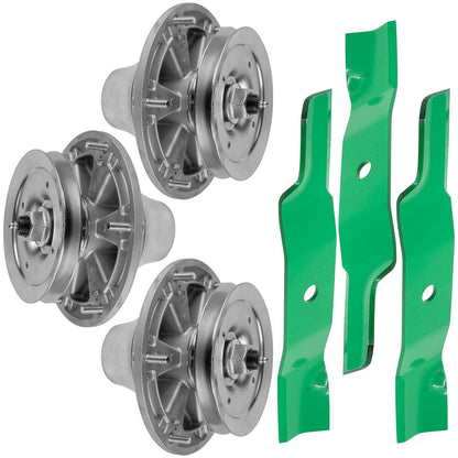 Deck Spindle & Blade Replacement for John Deere F620 F680 F687 ZTrak (2005–2017)