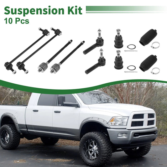 10 x Front Suspension Kit Tie Rod Ends & Sway Bar Links for Dodge Caravan (01-07)