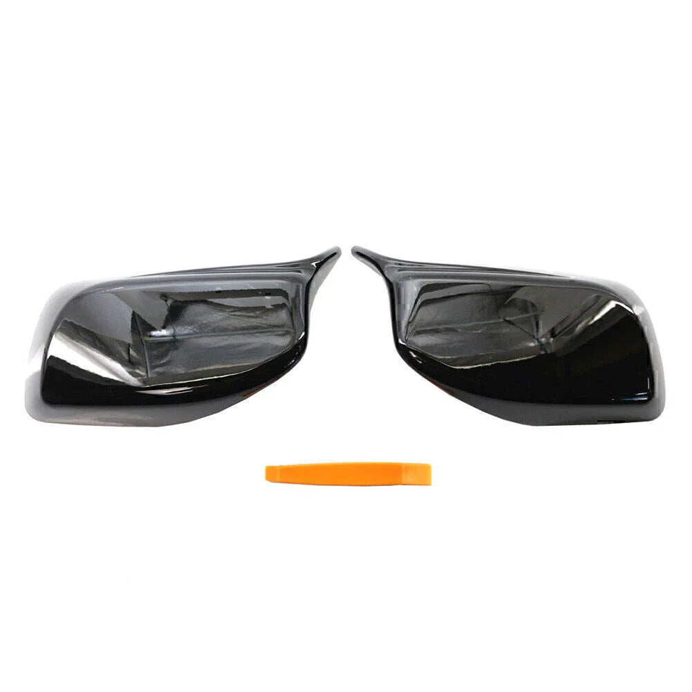ABS Glossy Black Rear View Mirror Covers for BMW E60 E61 (2004-2007)